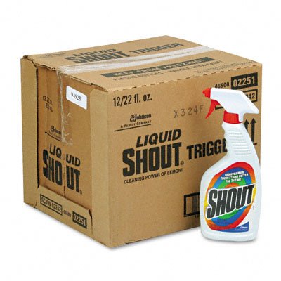 Shout Laundry Stain Remover, 22Oz Trigger Spray Bottle, 12/Carton
