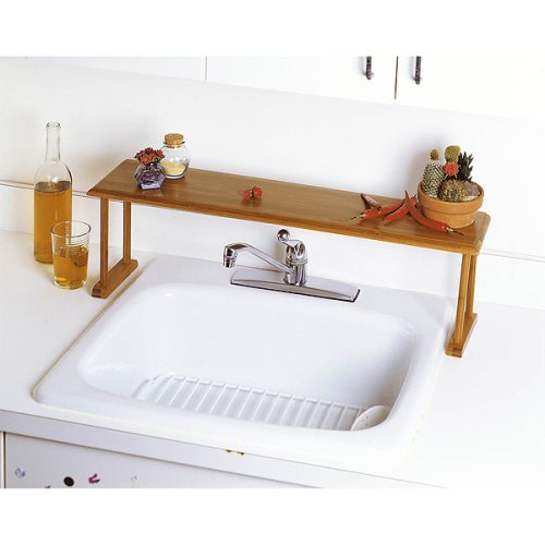 Lipper International 8879 Bamboo Over-The-Sink Shelf