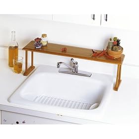 Lipper International 8879 Bamboo Over-The-Sink Shelf by Lipper