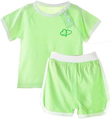 WantDo Newborn Comfortable Crew Neck 2 Piece Sets Green 6-9Months Size: 6-9 Months Color: Green-324 Model: (Newborn, Child, Infant)