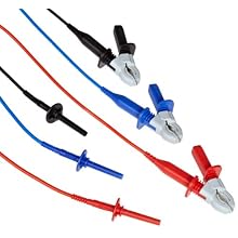 Megger 1000-441 Medium Insulated Lead Clip Set, 33' Length