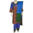 India Salwar Kameez Cotton Printed Embroidered Dress Size L (slk392b)