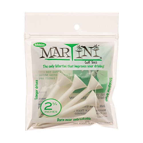Martini Midsize 2 3/4" Golf Tees - Virtually Unbreakable - White