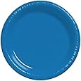 Creative Converting Touch of Color 20 Count Plastic Dinner Plates, True Blue