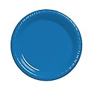 Creative Converting Touch of Color 20 Count Plastic Dinner Plates, True Blue