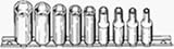 Tools & Hardware : 9-Piece 1/4" Drive Deep Socket Set