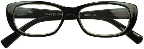 Sunglass Stop - Ladies Black Rx Optical Bold Cateye Reading Glasses +1.00 Readers Eyewear