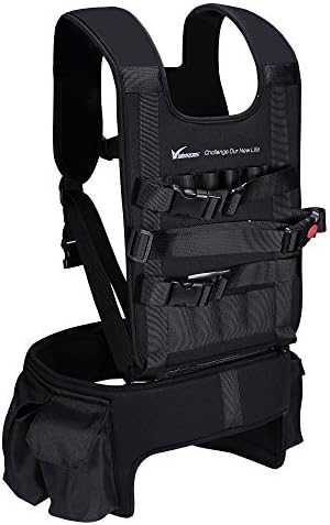 Viaheroes Black Superb Flexible Multi-functional Drone Harness Backpack Shoulder Strap with Waist Battery Socket Pack for DJI Phantom 1 2 3 F450 F550 + MicroFiber Clean Cloth