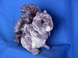 Plush Nutty Grey Squirrel 7"