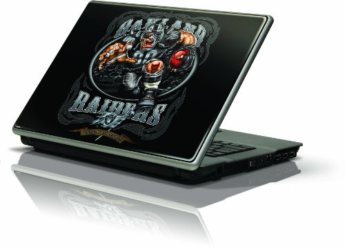 Skinit Protective Skin (Fits Latest Generic 17 Laptop/Netbook/Notebook); Illustrated Oakland Raider Running Back.