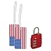 Lewis N. Clark Tsa American Flag Lock And Luggage Tag Set