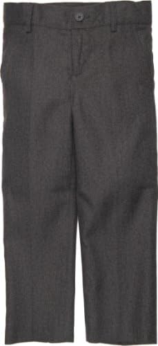 ARMANI MARTILLO Boys Flat Front Slim Fit Mock Wool Dress Pants - 604PS - Charcoal, 3 Slim