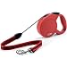 Red Classic Long Extending Dog Lead - Large