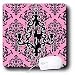 311 Pink and Black Damask Chandelier - Stylish and pink damask print with chic black chandelier fixture - Mouse Pads