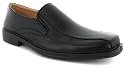 Business Class "Argus" Mens Slip On Elasticated Formal Shoes - Black