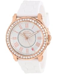 Juicy Couture Womens 1901052 Pedigree White Silicone Strap Watch
