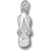 Jacksonville Jaguars NFL Head Flip Flop 5/8 Pendant (Silver)
