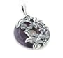 Sterling Silver Amethyst Fairy and Hummingbird Pendant