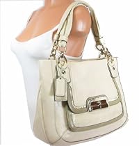 Coach Kristin Spectator Leather East West Zip Tote Bag Ivory Multi 16810