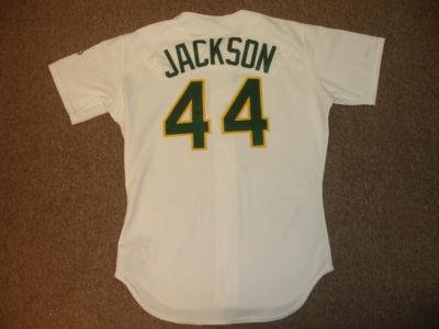 1989 Reggie Jackson Oakland Athletics Authentic Home Jersey - Game Used MLB Jerseys