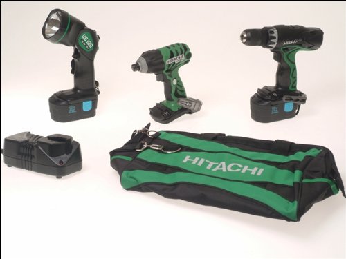 Hitachi DV18WH18N 18 Volt Combi Drill, Impact Driver, Torch & Bag