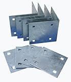Dock Edge Howell Dock Hardware Stationary Inside Corner Kit with 4 Inside Corners and 4 Backer Plates