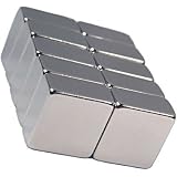 10 Neodymium Magnets 1 2 x 1 2 x 1 4 inch Block... by Emovendo