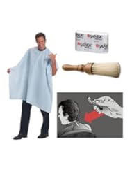 Beauty: Classic Stripe Barber Cloth, With Neck Duster And Sanek Strips With Free Cloth Clip - Cache