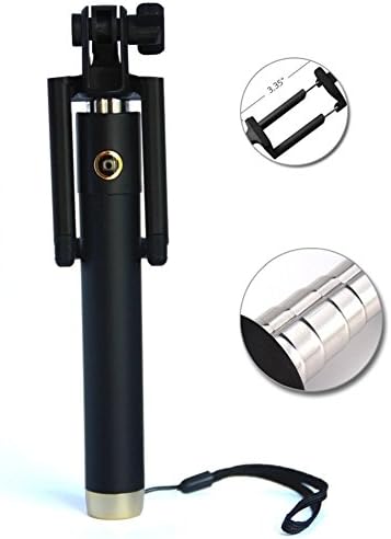 mShot New Selfie Stick Plug and Play Battery Free Extendable Self-portrait Monopod for Ios/android Phones (Gold)