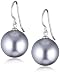 Perldor - T 60650190 - Boucles d'oreilles Femme - Argent 925/1000 - Perle des Mers du Sud - Gris