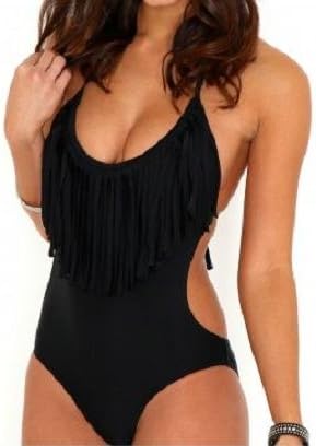 V28® Padded One Piece Fringed Swimsuit Swimwear Monokini