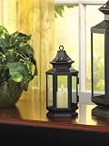 Black Stagecoach Hanging Lantern Holder Decor