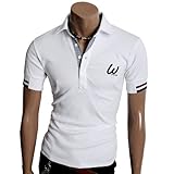 Doublju Mens Casual short Sleeve Point Polo T-shirt (076D)