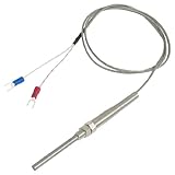 uxcell　熱電対　温度センサー　Kタイプ　温度調節　プローブ　全長80cm