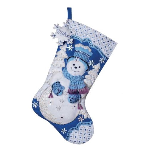 2012 snowflake snowman bucilla christmas stockings