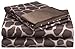Divatex Home Fashions Royal Opulance Satin Queen Sheet Set, Giraffe, Brown/Ivory