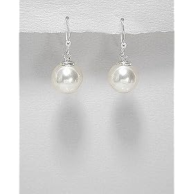 Click here to buy Freshwater Cultured Pearl Drop Earrings in Sterling Silver - Gems Couture by Gems Couture.