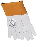 4" Leather Cuff Split Deerskin Kevlar Sewn Tig Gloves - Model .: TIL25BM Size: M