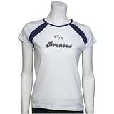 Denver Broncos White Ladies Flashy T-shirt