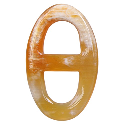 Mary Crafts Buffalo Horn Scarf Ring Oval Scarf Ring Handmade 2.17