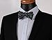SetSense Men's Floral Jacquard Woven Self Bow Tie Set