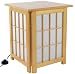 Quality Unique Simple Beautiful - 19" Japanese End Table Nightstand Wood & Paper Lantern Floor Lamp - 4 Colors