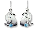 Clearly Charming Siamese Cat Sterling Silver and Enamel Earrings by Zarah
