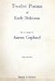 Twelve poems of Emily Dickinson set to music (Voice and piano)