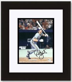 Robin Yount Autographed/Hand Signed Milwaukee Brewers 8x10 Photo - Custom Framed