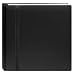 Pioneer 8 Inch by 8 Inch Snapload Fabric Cover with Ribbon Trim Memory Book, Black