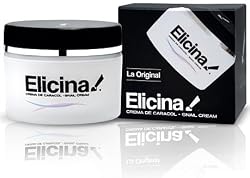 Elicina Crema de Caracol Snail Cream Eliminates & Softens Wrinkles, Acne, Rosacea, Scars, Burns, Age Spots & Stretch Marks