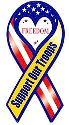 Support Our Troops Magnet - red white and blue