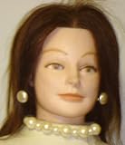 Graduated Ivory Pearl Short Chain Choker Necklace and Earrings