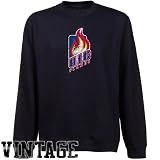 NCAA UIC Flames Navy Blue Distressed Logo Vintage Premium Crew Neck Fleece Sweatshirt